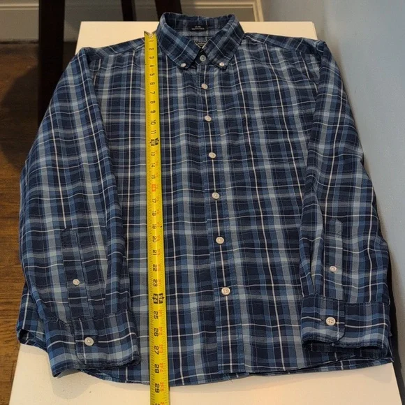 J. Crew Men's Large Slim Untucked Flex Washed Long Sleeve Shirt Style #BI051 - Picture 13 of 15